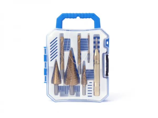 Jeu de forets étagés et de forets en dents de scie, 7 pièces