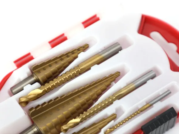 Jeu de forets étagés et de forets en dents de scie 6 pièces