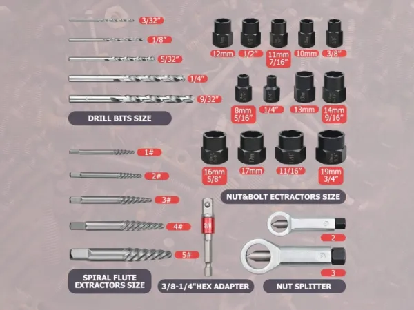 Ensemble d'extracteur 26 pièces
