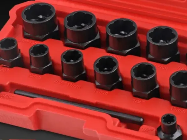 Ensemble d'extracteur de vis et de boulons cassés, 15 pièces