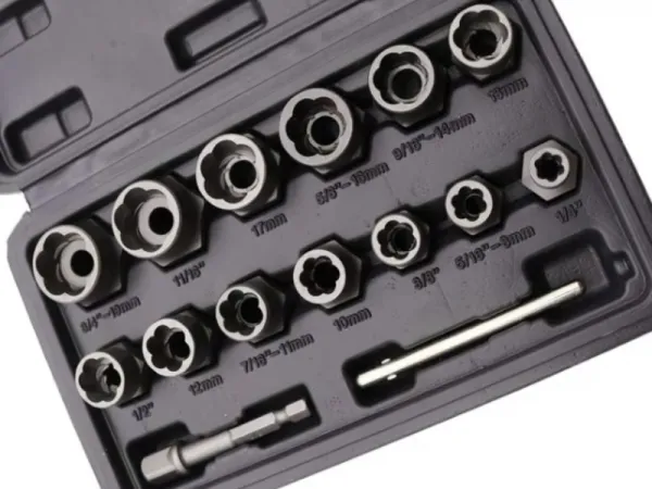 Ensemble d'extracteurs d'écrous et de boulons 15 pièces