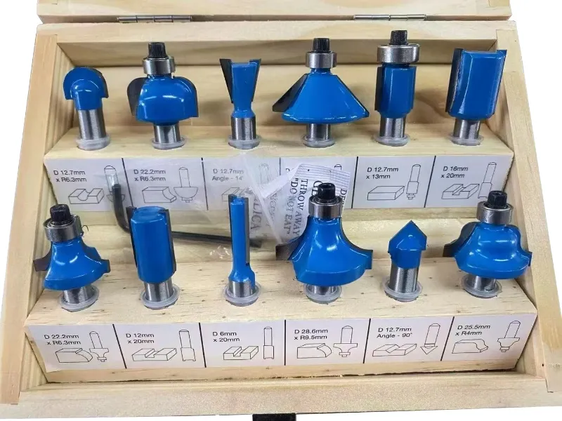 Jeu d'embouts de routeur 12 pièces