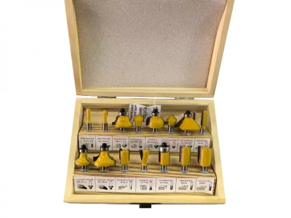 Jeu d'embouts de routeur 15 pièces