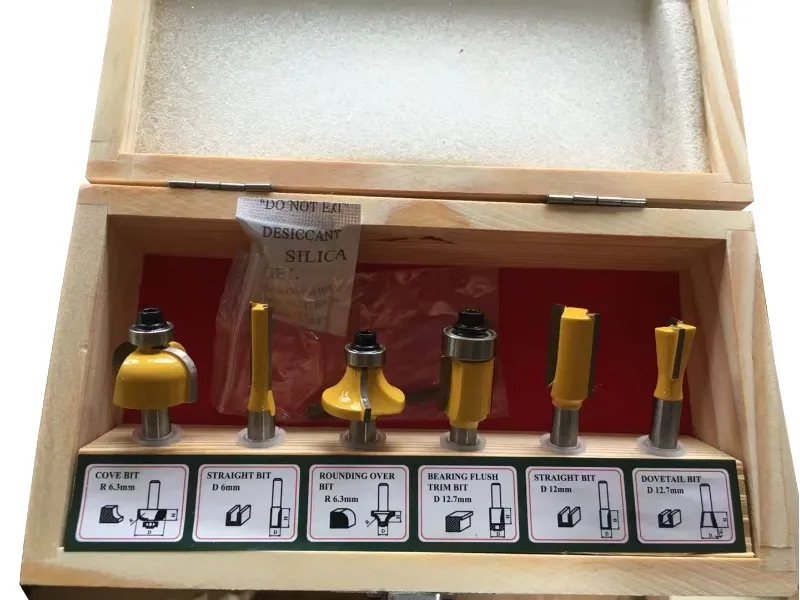 Jeu d'embouts de routeur 6 pièces