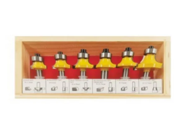Jeu d'embouts de routeur ronds 6 pièces